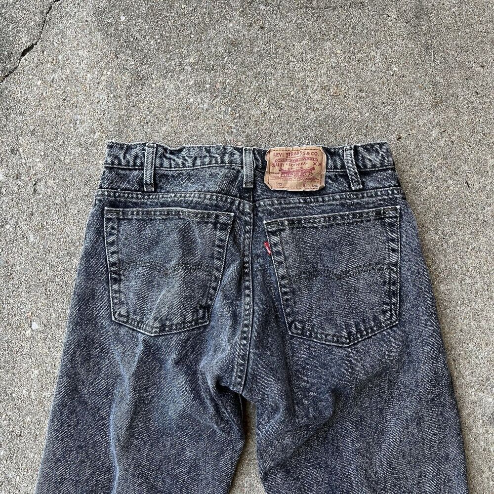 Levis 505 30x33 Black Regular Fit Straight Leg Men Jean Made in USA Vintage 90’s - Picture 7 of 16